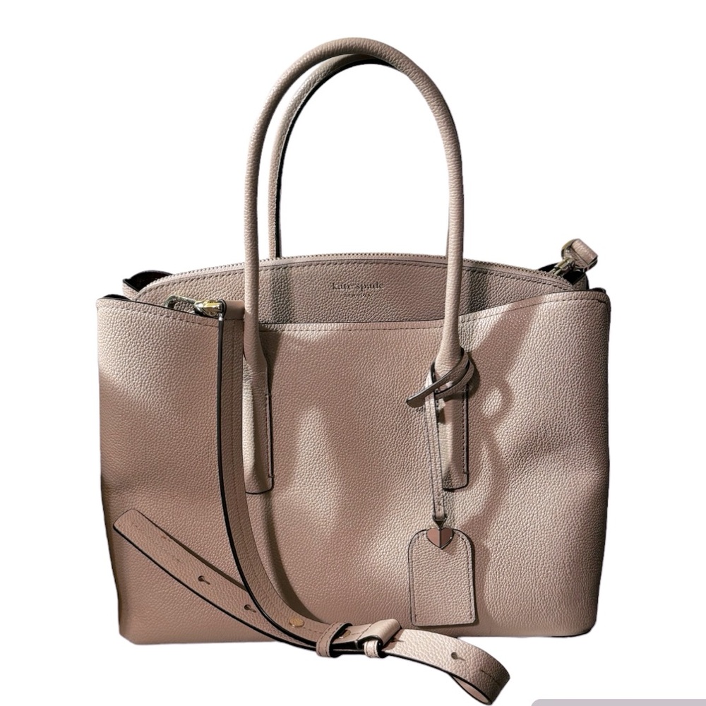 Blush pink Kate spade large hand bag women tote bag Margaux Large Satchel